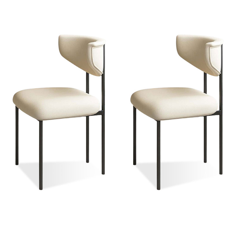 Ensemble de 2 chaises d'appoint Modern Beige