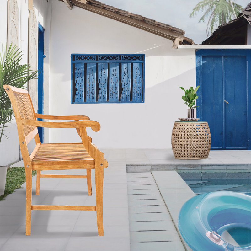 Ryne Outdoor Teak Bench