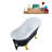 55" Streamline Clawfoot Soaking Acrylic Bathtub With Drain, Clawfeet, and Bamboo Tray-66366761-66366768