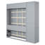 Lit avec tablettes, garde-robe, lumières à DEL - gris pour une utilisation efficace de l'espace-949930346-949930344