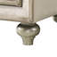 Table de chevet en velours beige Lucienne