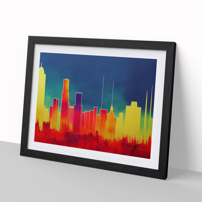London Skyline Vol.4 - Single Picture Frame Print, 46cm H x 64cm W x 2cm D, Black
