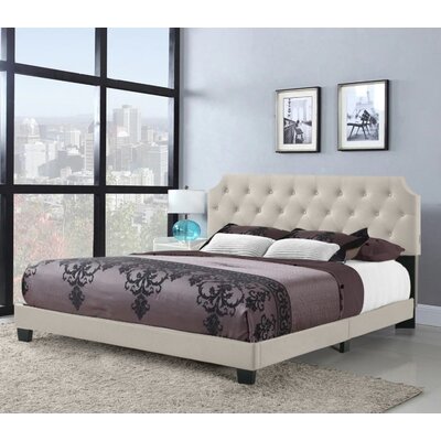 Idlewood Solid Wood Tufted Upholstered Low Profile Standard Bed