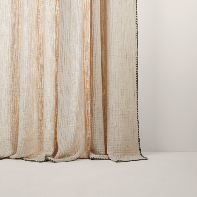 Cotton Blend Curtain Single Panel, Natural, 250 x 280cm