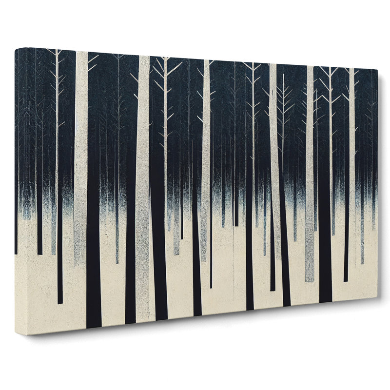 Ideal Abstract Pine Trees - Wrapped Canvas, 35cm H x 50cm W x 3cm D