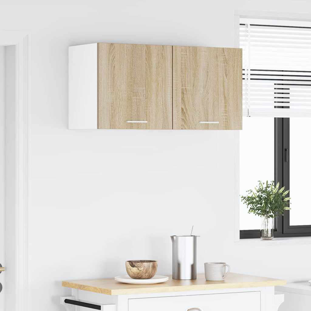 Vidaxl Hanging Cabinet With Storage Riga 2 Pcs Concrete Grey And White