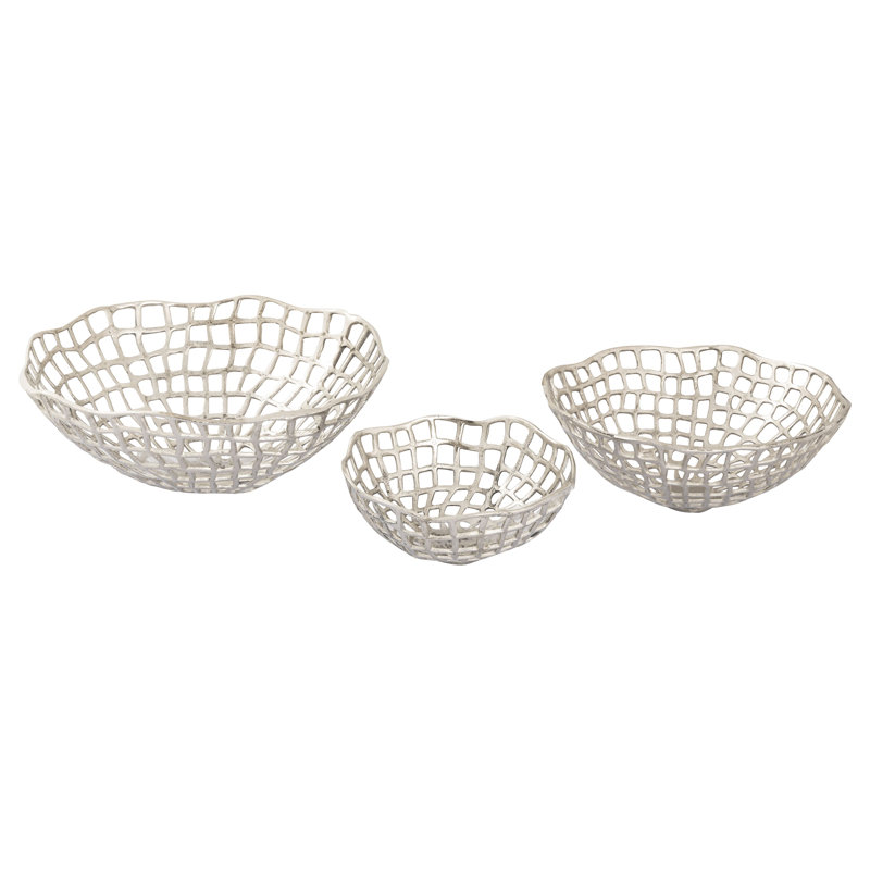 Panier Shore Weave - ensemble de 3 pièces en nickel