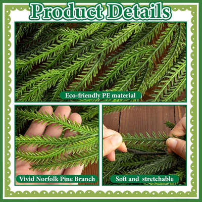 180 cm in. Lighted Fresh Faux Artificial Garland