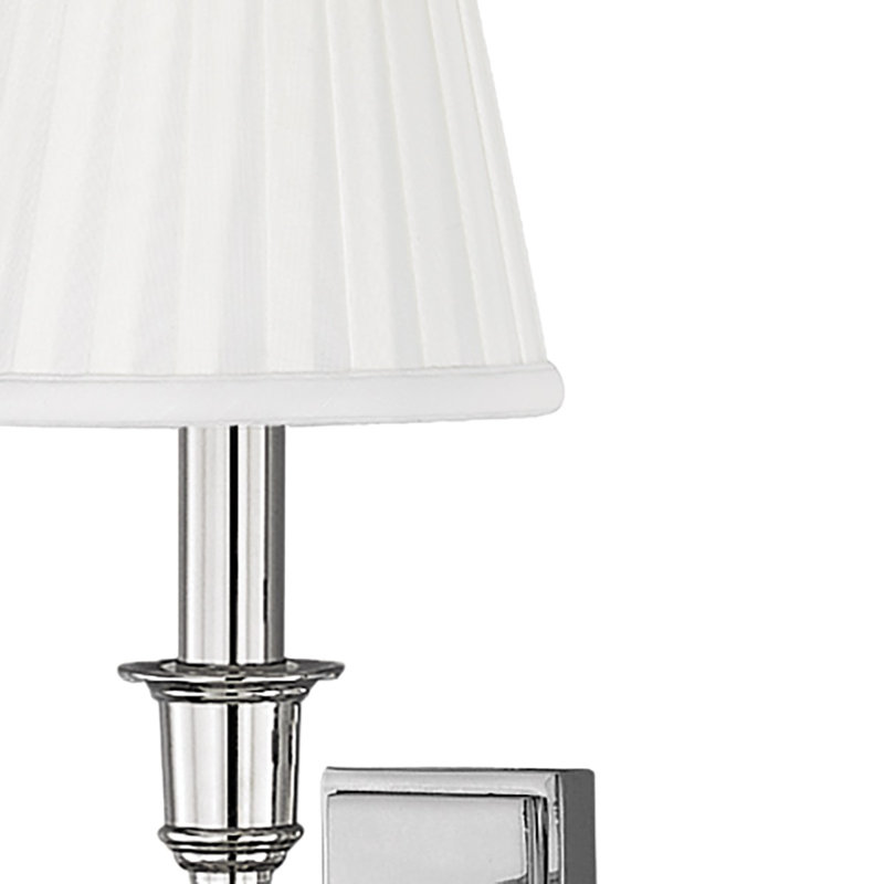 Newport 1 - Light Candle Wall Light, Polished Nickel