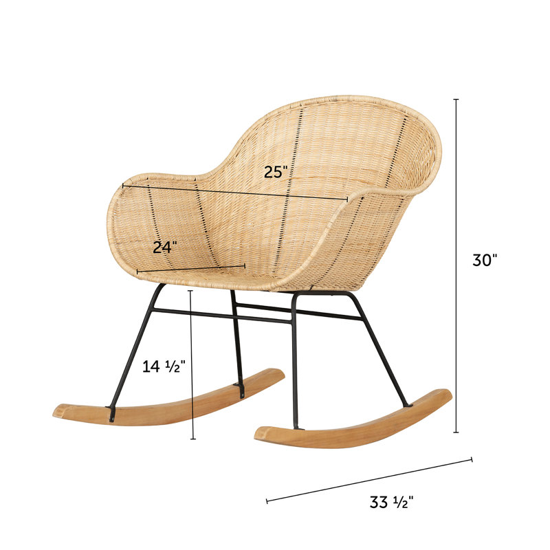 Balka Reclining Rocking Chair, Natural