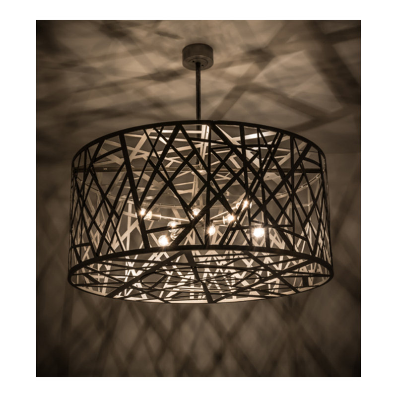 Bird's Nest 8 - Light Drum Chandelier