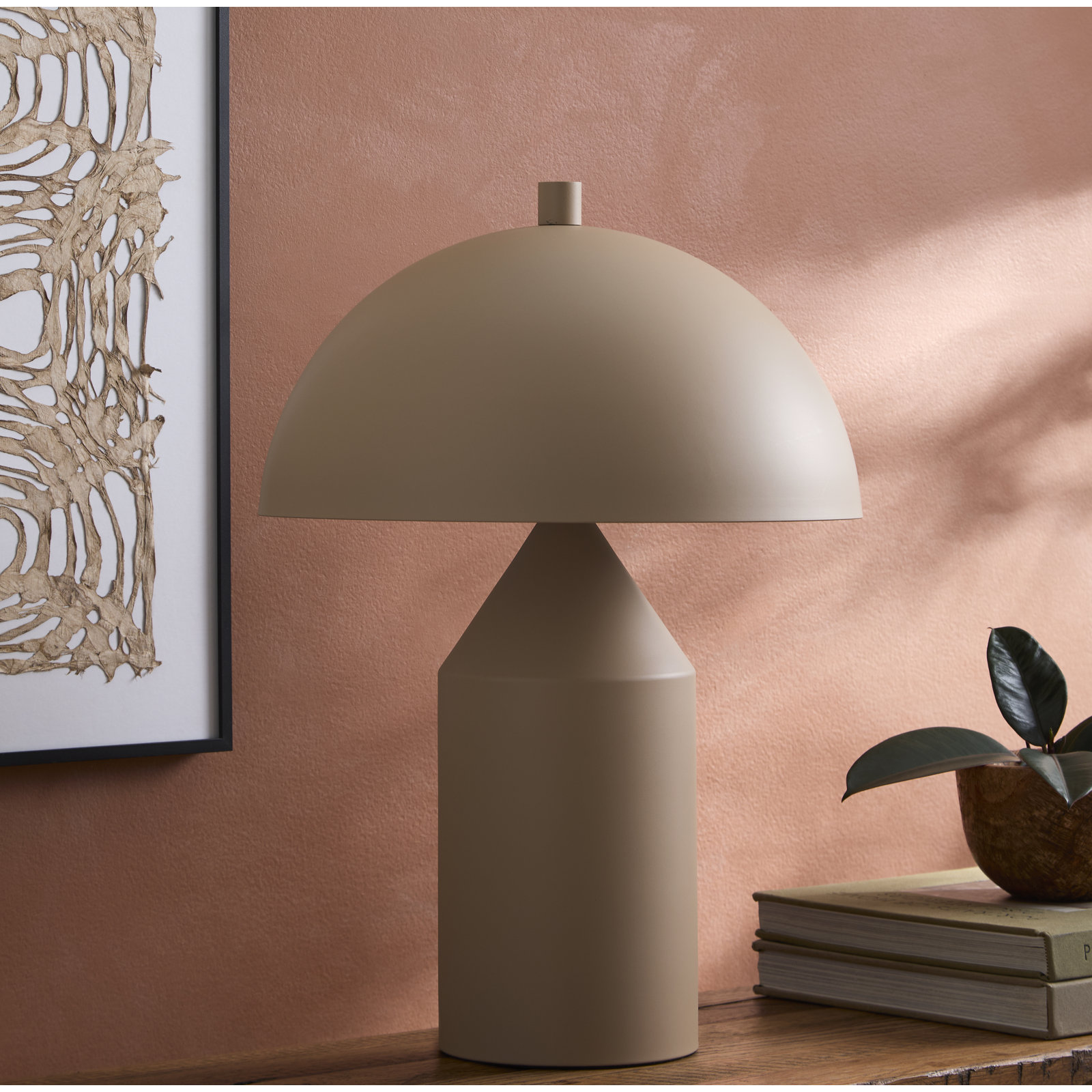 Jemma Metal Table Lamp, Peach