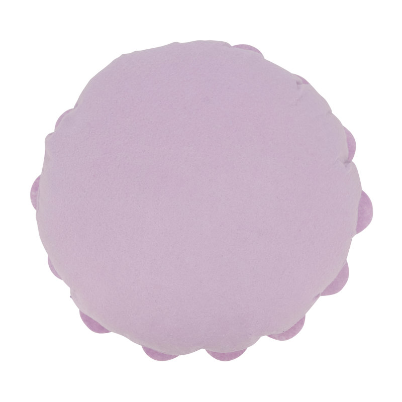 Felt Collection Appliqued Throw Pillow, 16" H x 16" W, Lilac