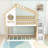 Twin-Over-Twin Bunk Bed With Playhouse Features And Shelves