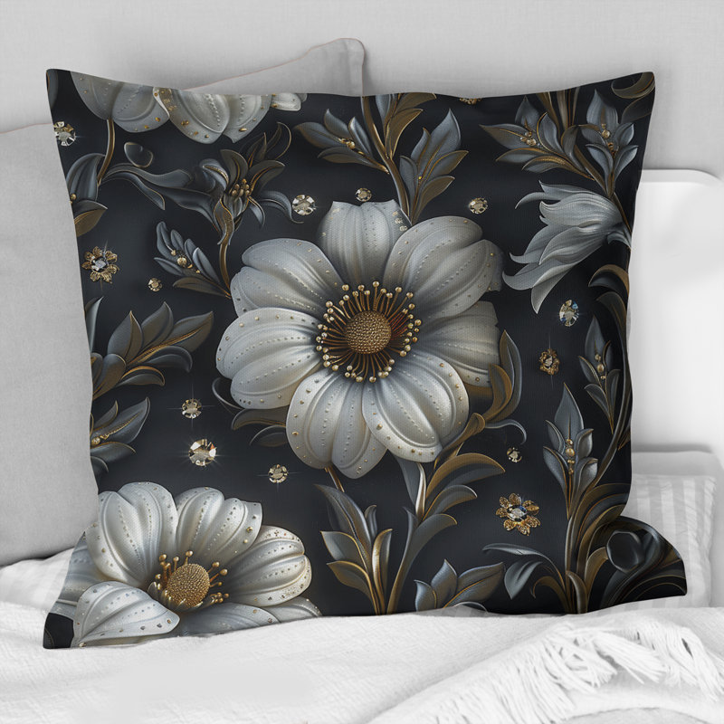 Coussin Sparkling Flower Glam III - Glam, H 18 po x H 18 po