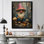 Ami fongique rouge, bleu et gnome - art mural gnome