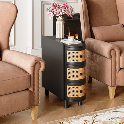 3-Drawer Rattan End Table by Bay Isle Home