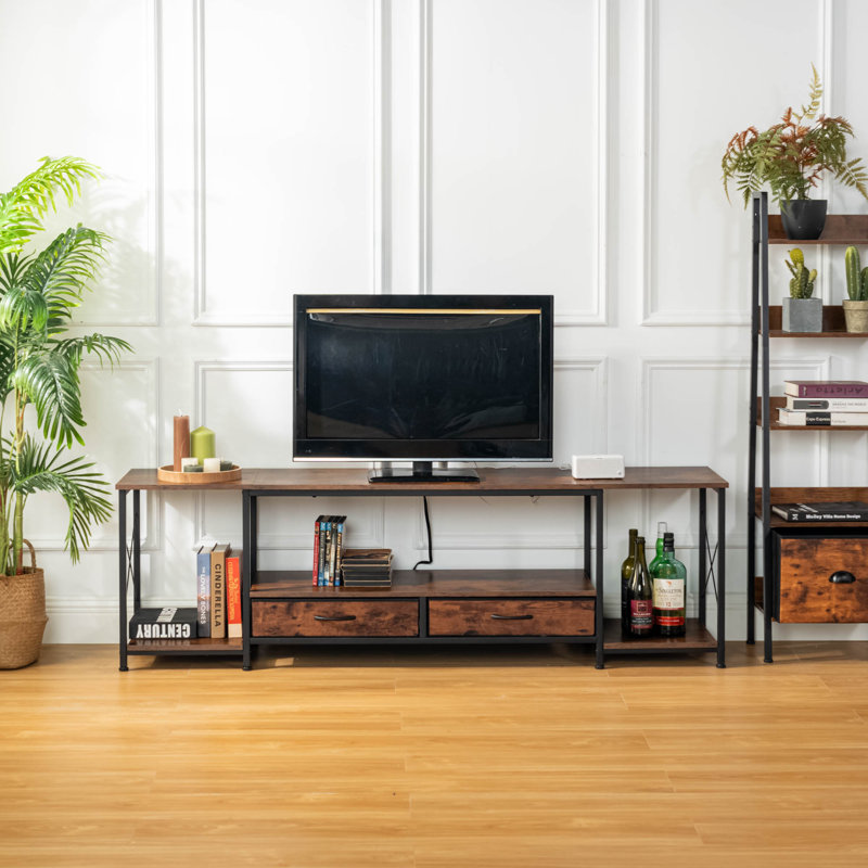17 Stories 70.8 Inch TV Stand With Storage, TV Stand With Outlet ...