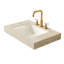 Meuble-lavabo suspendu de luxe de 76 cm avec lavabo, meuble de salle de bain mural moderne pour famille, meuble de salle de bain en pierre frittée de style milieu du siècle