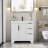 36" Mid-century Modern Single Bathroom Vanity Set With Resin Sink Top, Faucet, Assembly Required-918229370-918229369