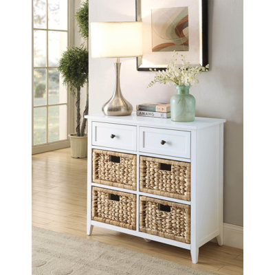 Flavius White Finish Console Cabinet
