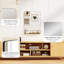  Decorative Mirror with Wood Shelf, Industrial Wall Mirror, Black-564041878