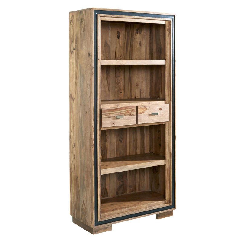 Hollowtop 180 cm H x 85 cm W Solid Wood Standard Bookcase