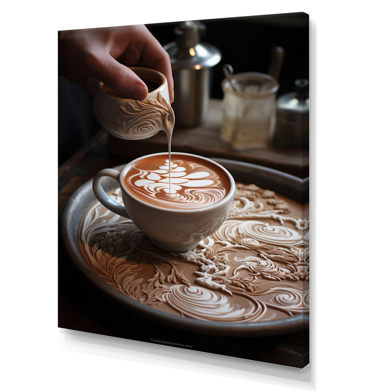 Larnaca Food Baristas Art II, H 20 po x l 12 po x P 1 po, Toile tendue