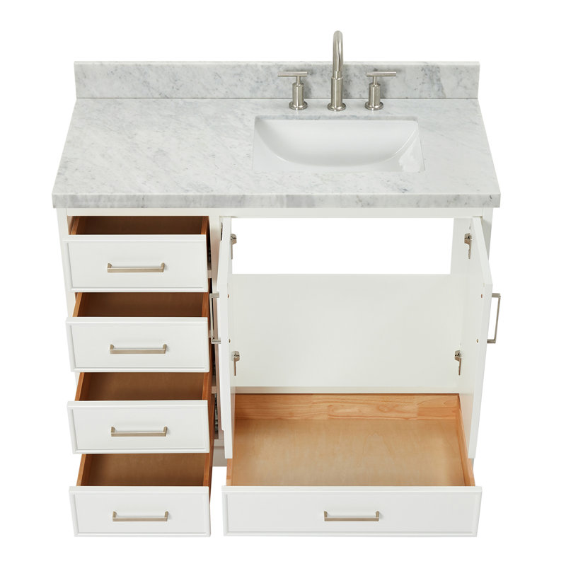 Ensemble de meuble-lavabo simple 43 po Abshire, Blanc