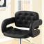 Chaise avec accoudoirs noire, pivotant à hauteur réglable pour le bateau, cuisine rembourrée en similicuir de style contemporain