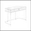 Bureau d'ordinateur, bureau personnel, ordinateur portable, tiroirs de rangement, L 48 po, travail, stratifié blanc, métal, contemporain, moderne
