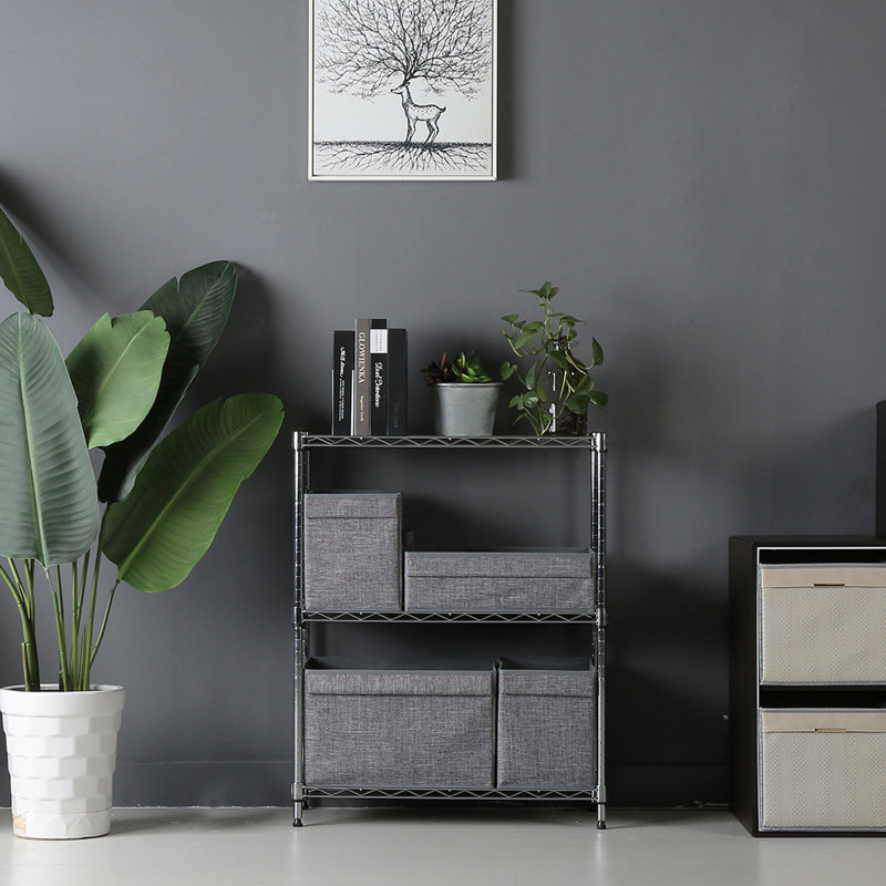 Étagère 3 niveaux Jayly, H 31,5 po x l 25,6 po x P 11,8 po, Chrome