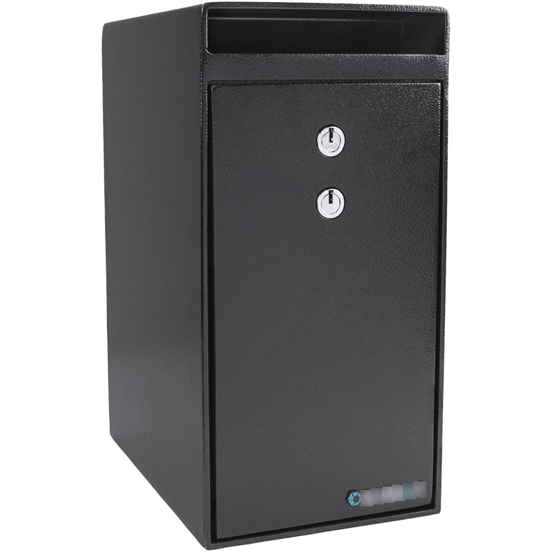 Coffre-fort noir de 27 pieds cubes avec serrure à double clé et volume intérieur de 8,5 po x 5,5 po 10 po