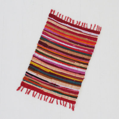 Multicoloured Recycled Rag Rug