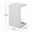 Table en forme de C CAPE CORAL ALU GRIS-1519394046