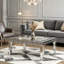 Diamonds Mirrored Top Glass Coffee Table