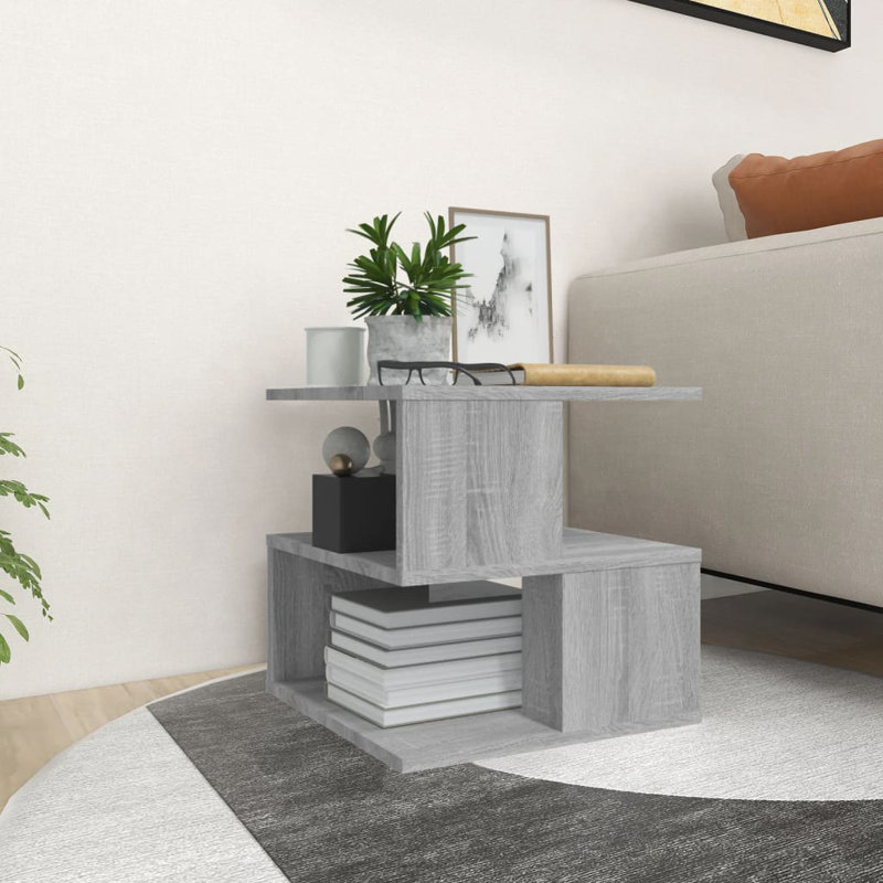 Goblet Block End Table, Grey Sonoma, Grey Sonoma