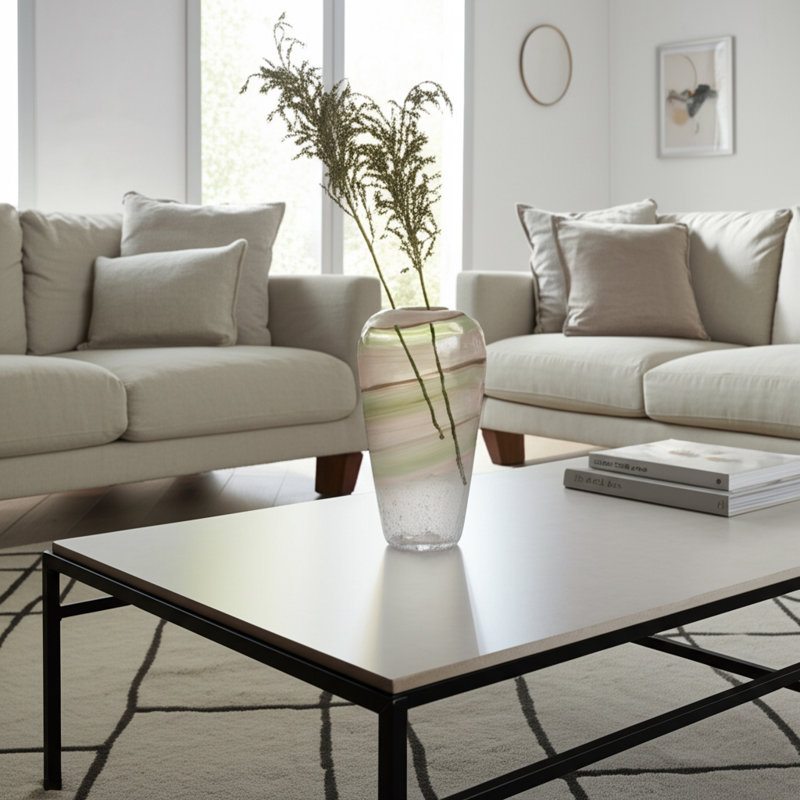 Vase en verre Ahmid, H 12 po x l 6 po x P 6 po