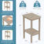 Ensemble de chaises berçantes 3 pièces avec table basse-571570704