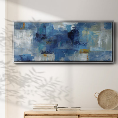 Bleu matin - toile encadrée