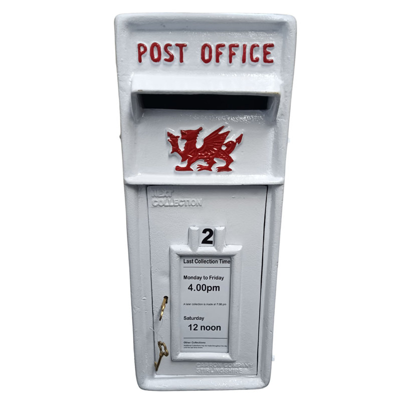 Thiam Metal Wall Mounted Post Box, White
