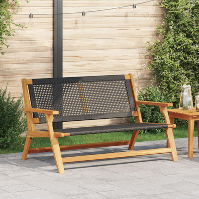 Garden Bench 48x30x29 in Solid Wood Acacia by Dovecove