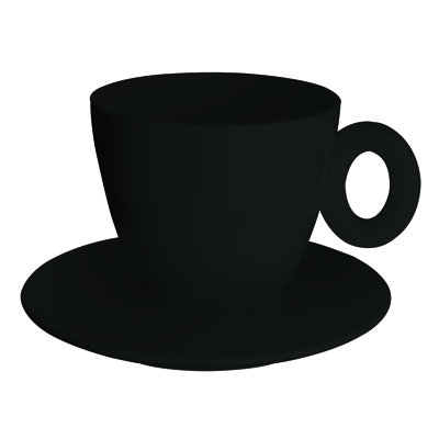 Polycarbonate Tea Cup with Saucer - 12 Pieces -