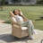 Quirama Outdoor Courtyard PE Wicker High Backrest Swivel Chair With Side Table (Set Of 2)-116787761