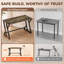 Bureau d'ordinateur de 55 pouces, bureau d'écriture industriel avec pieds en métal en forme de Z, table d'étude pour bureau à domicile, chambre à coucher, petits espaces-26593291
