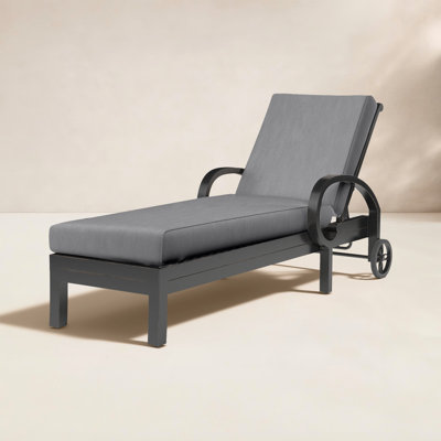 Monterey 81'' Long Reclining Single Chaise Sunbrella® with Cushions