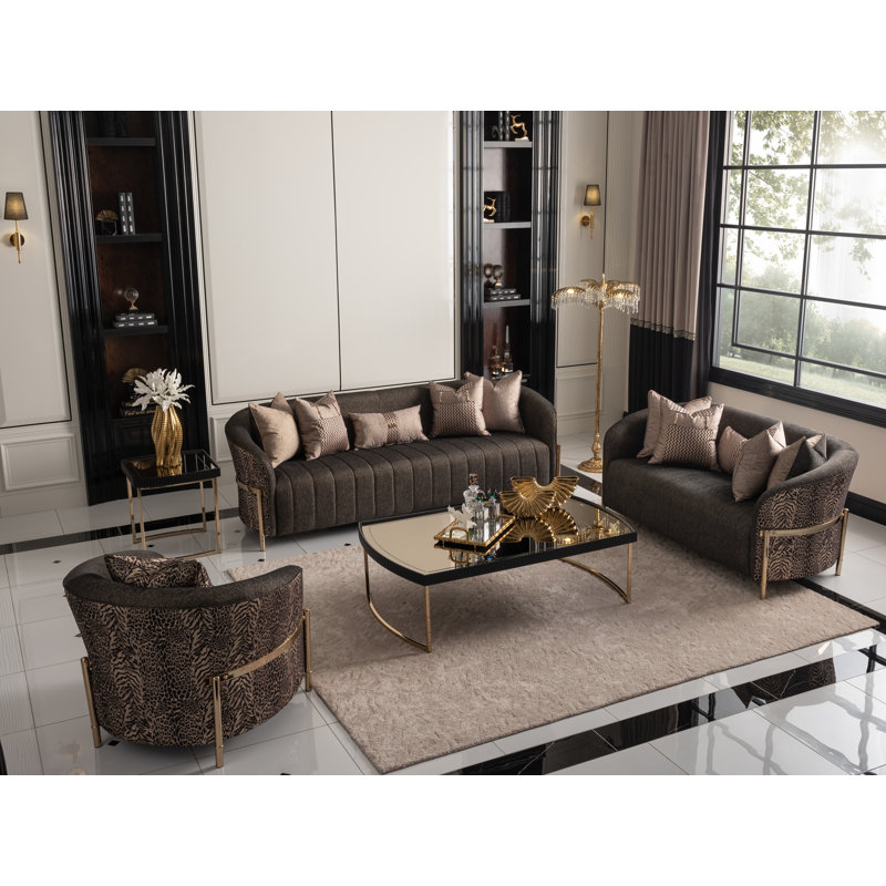 Lisbon 35.5'' Wide Chenille Barrel Chair, Onyx Chenille