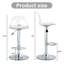 Tabourets de bar blancs (de 2) - Siège d'unité centrale de levage rotatif à 360 °, réglable pour animaux de compagnie, minimaliste moderne pour les bars, sièges 2 pièces faciles à assembler,