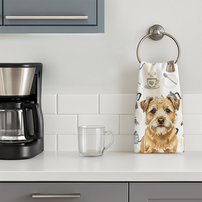Serviette de cuisine Coffee Bar, Wheaten Border Terrier