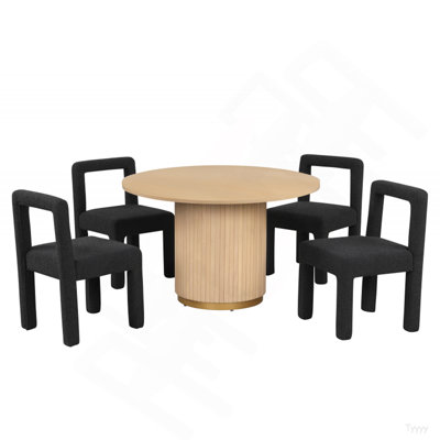 Ensemble de chaises de salle à manger modernes rembourrées Boucle